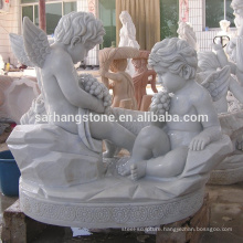 Competitive price marble carving boy kids sculpture